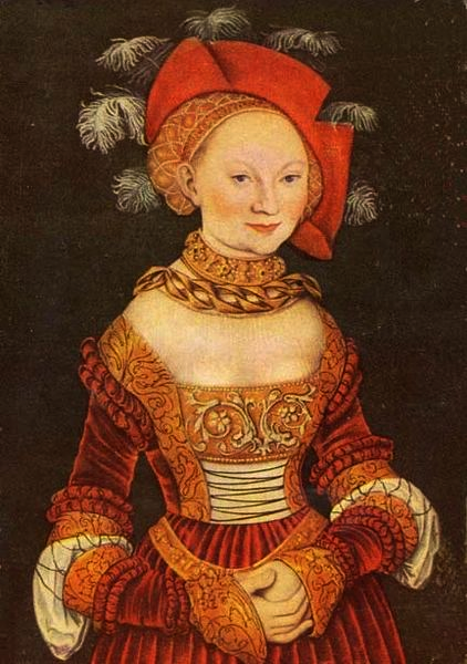 Émilie de Saxe - par Lucas Cranach l'Ancien (1472–1553) - Musée d'histoire de l'art de Vienne